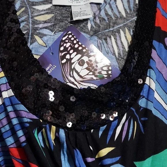 TROPICAL Sleeveless Dress Size L - Picture 5 of 6